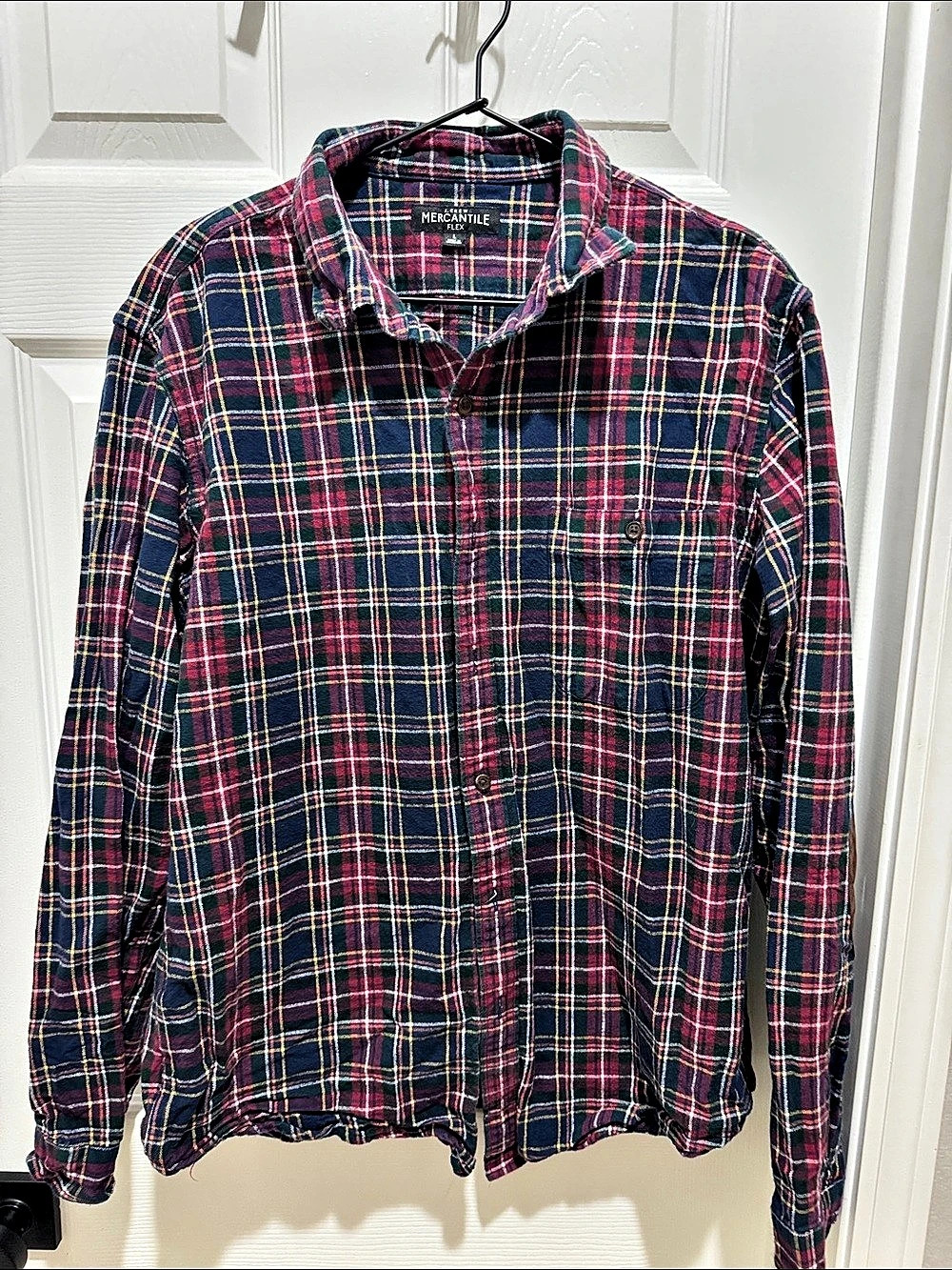 J.Crew Mercantile Flex plaid shirt Plaid Button Down Size Large